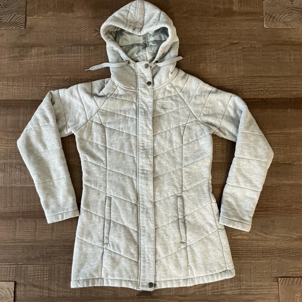 The North Face Light Gray Quilted Jacket